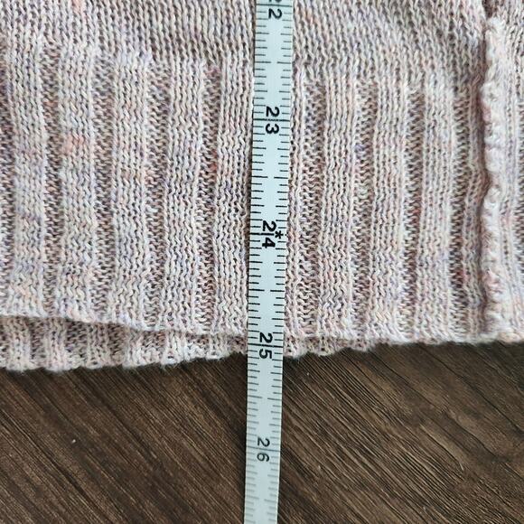 White + Warren Linen Lightweight V Neck Multicolor Pink Sweater XS Cozycore - Picture 7 of 7